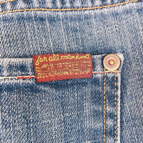 7 for All Mankind Distressed Rhinestone Detail Bootcut Jeans Women's Size 29 - Picture 7 of 11